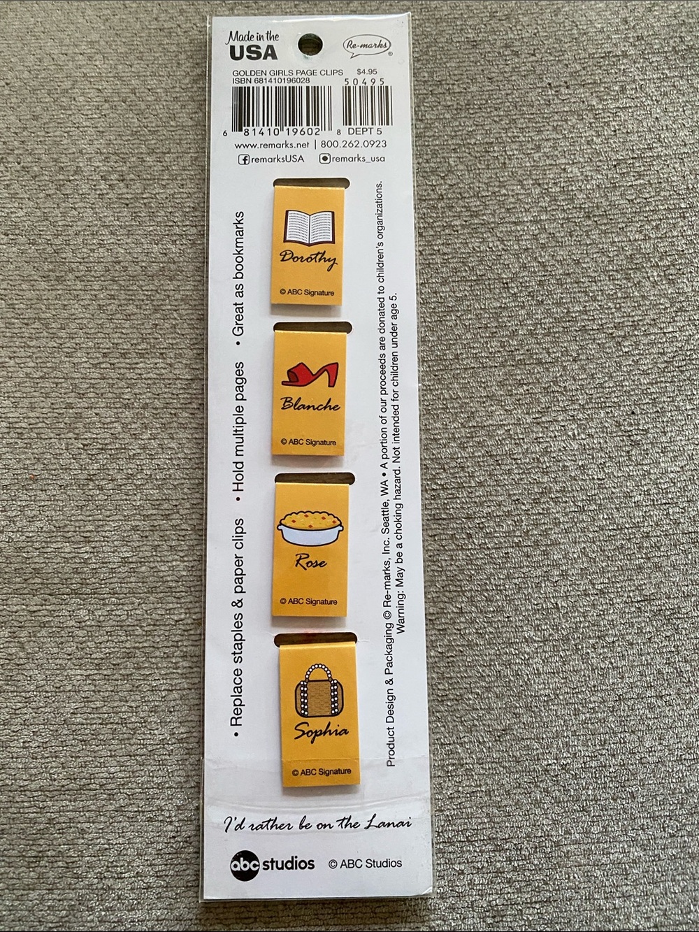 Golden Girls Character Magnetic Page Clips - Set of 4 - Picture 2 of 2